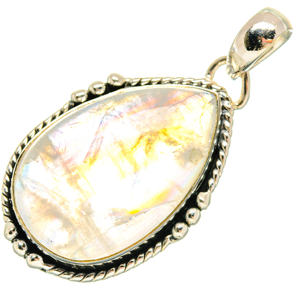 Rainbow Moonstone Pendants handcrafted by Ana Silver Co - PD18624