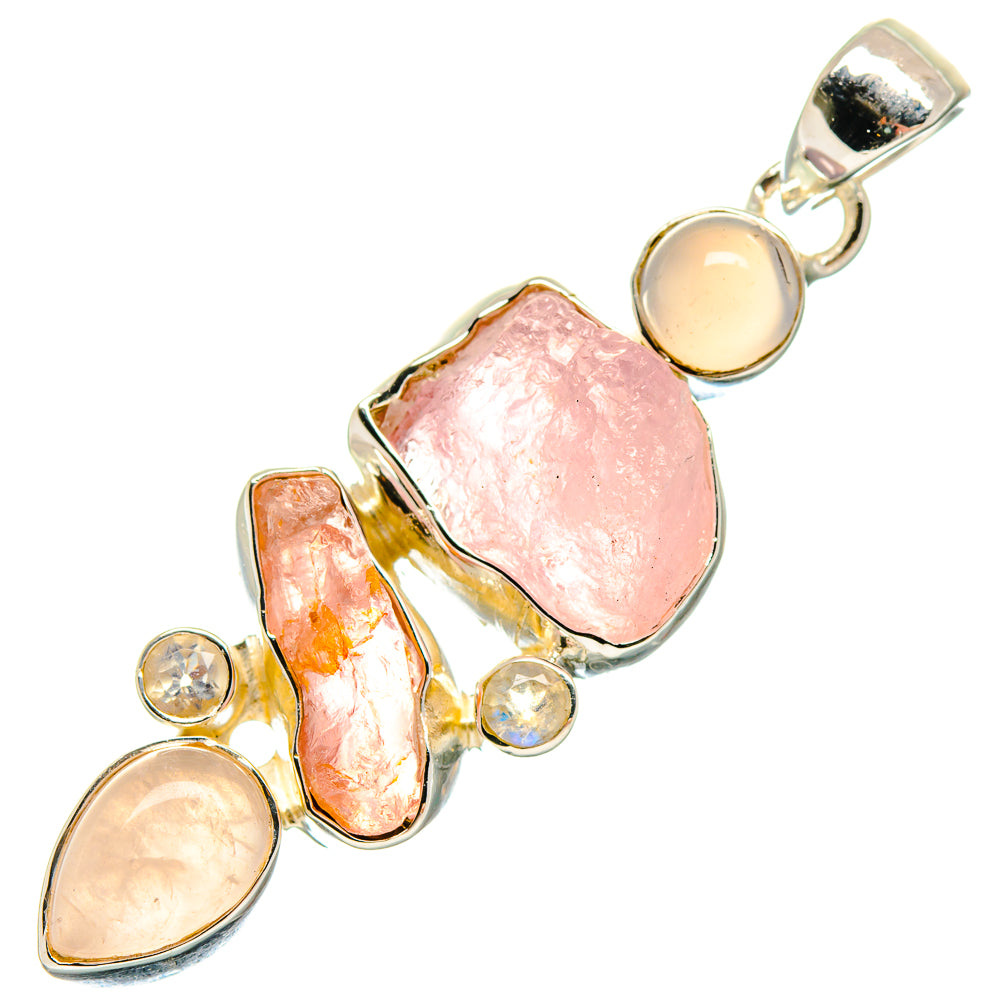 Rose Quartz Pendants handcrafted by Ana Silver Co - PD18634