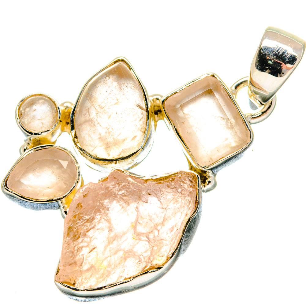 Rose Quartz Pendants handcrafted by Ana Silver Co - PD18635