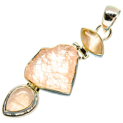 Rose Quartz Pendants handcrafted by Ana Silver Co - PD18636