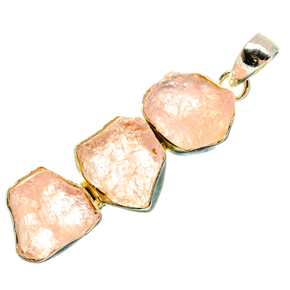 Rose Quartz Pendants handcrafted by Ana Silver Co - PD18641