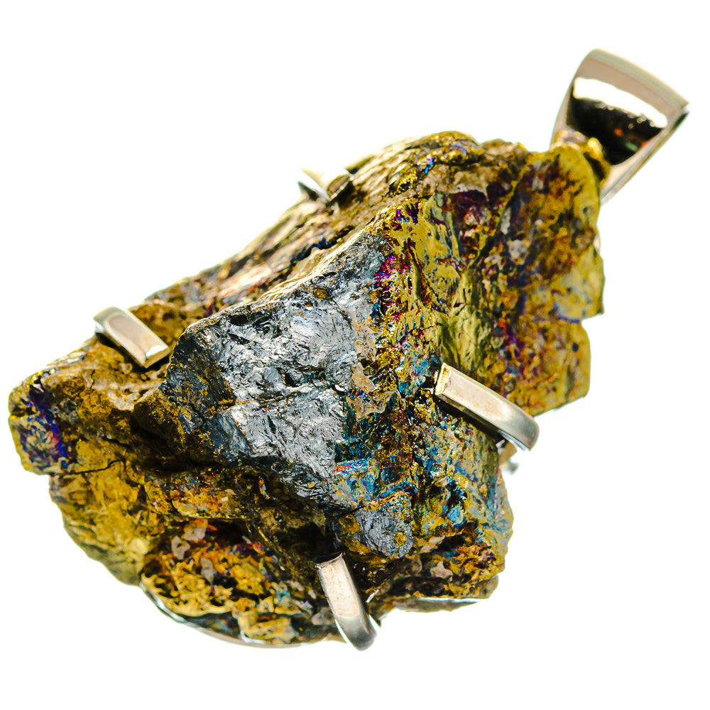 Spectro Pyrite Druzy Pendants handcrafted by Ana Silver Co - PD18649 - Photo 2