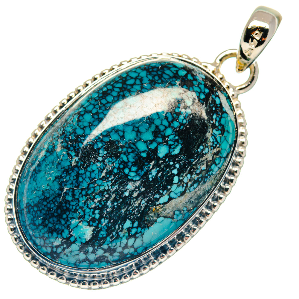Tibetan Turquoise Pendants handcrafted by Ana Silver Co - PD18674