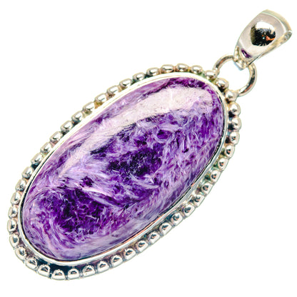 Charoite Pendants handcrafted by Ana Silver Co - PD18675