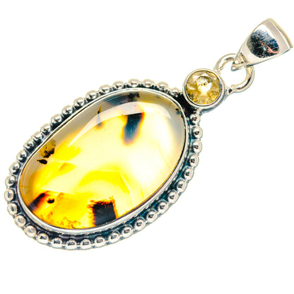 Montana Agate, Citrine Pendants handcrafted by Ana Silver Co - PD18693