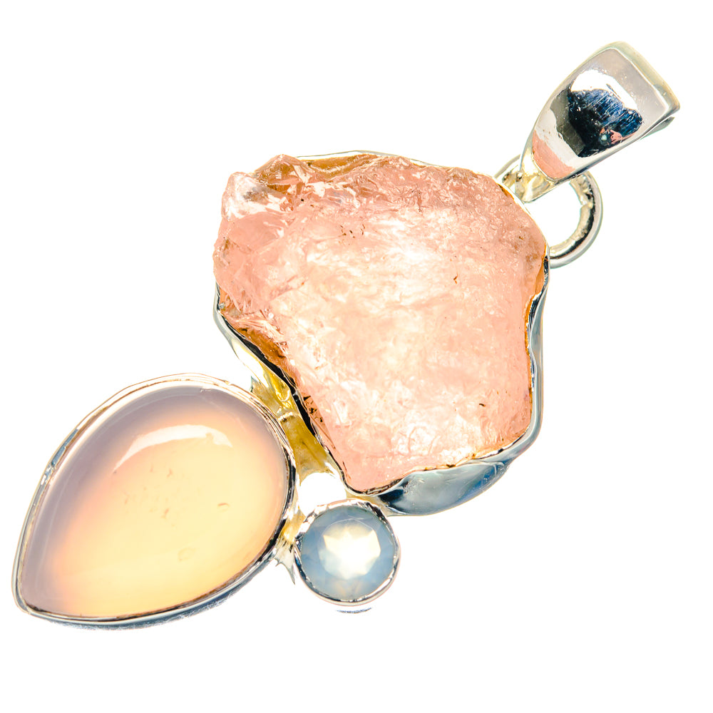 Rose Quartz Pendants handcrafted by Ana Silver Co - PD18695