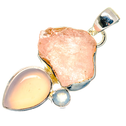 Rose Quartz Pendants handcrafted by Ana Silver Co - PD18695