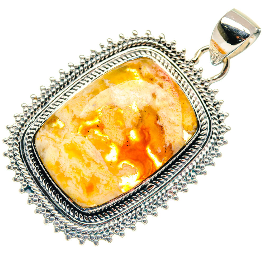 Plume Agate Pendants handcrafted by Ana Silver Co - PD18720 - Photo 2