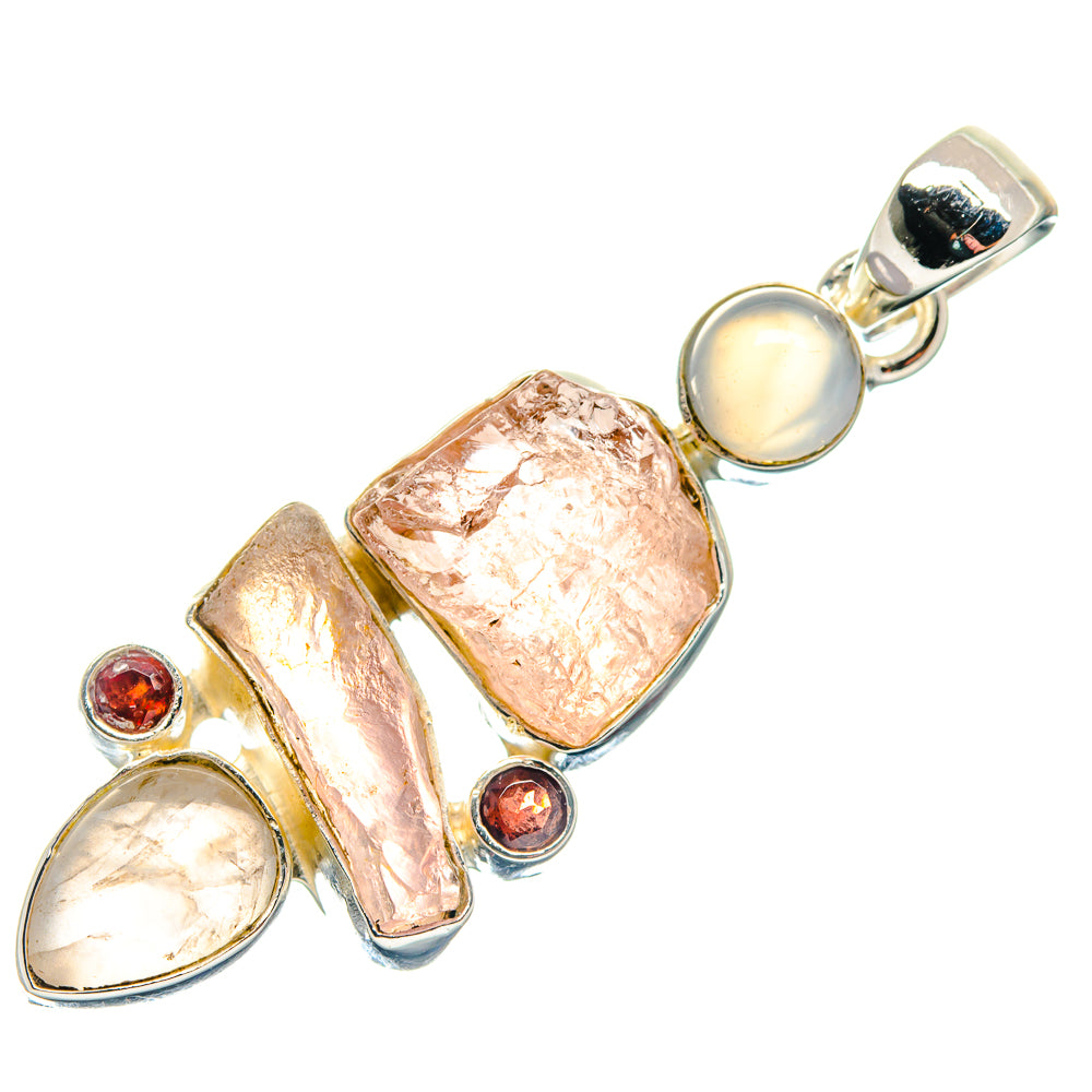 Rose Quartz Pendants handcrafted by Ana Silver Co - PD18753