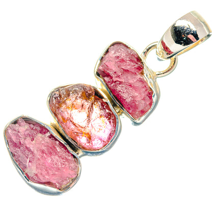 Pink Tourmaline Pendants handcrafted by Ana Silver Co - PD18755