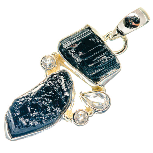 Black Tourmaline Pendants handcrafted by Ana Silver Co - PD18775