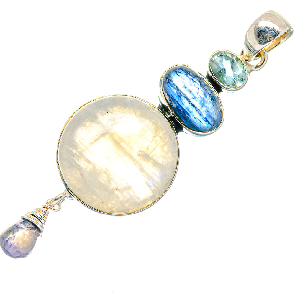 Rainbow Moonstone Pendants handcrafted by Ana Silver Co - PD18791