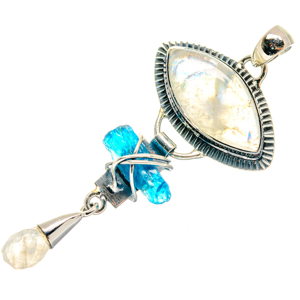 Rainbow Moonstone Pendants handcrafted by Ana Silver Co - PD18794