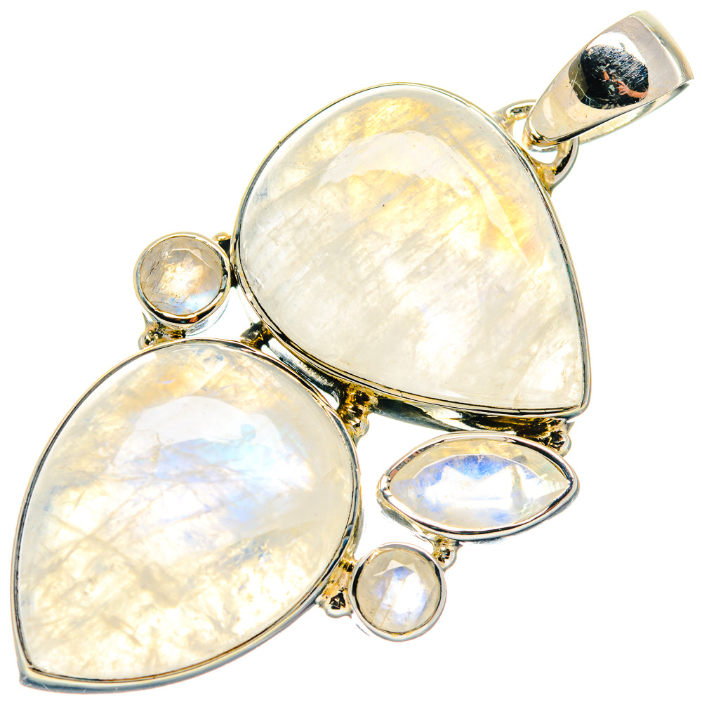 Rainbow Moonstone Pendants handcrafted by Ana Silver Co - PD18836