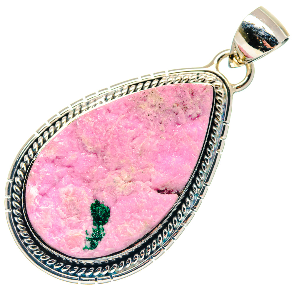 Cobalto Calcite Druzy Pendants handcrafted by Ana Silver Co - PD18847 - Photo 2
