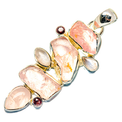 Rose Quartz Pendants handcrafted by Ana Silver Co - PD18848