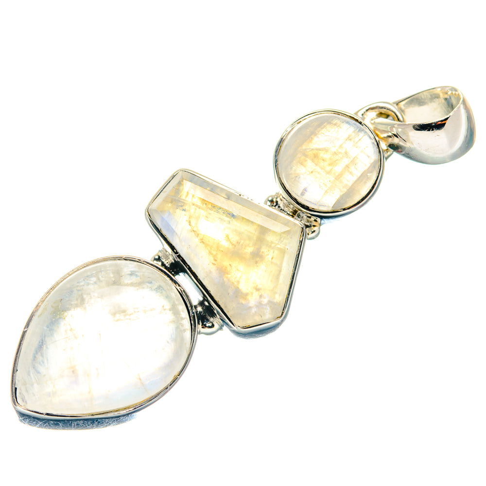 Rainbow Moonstone Pendants handcrafted by Ana Silver Co - PD18850