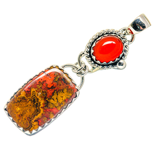 Crazy Lace Agate Pendants handcrafted by Ana Silver Co - PD18851