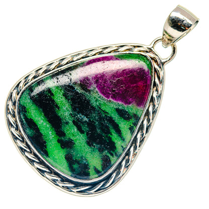 Ruby Zoisite Pendants handcrafted by Ana Silver Co - PD18855