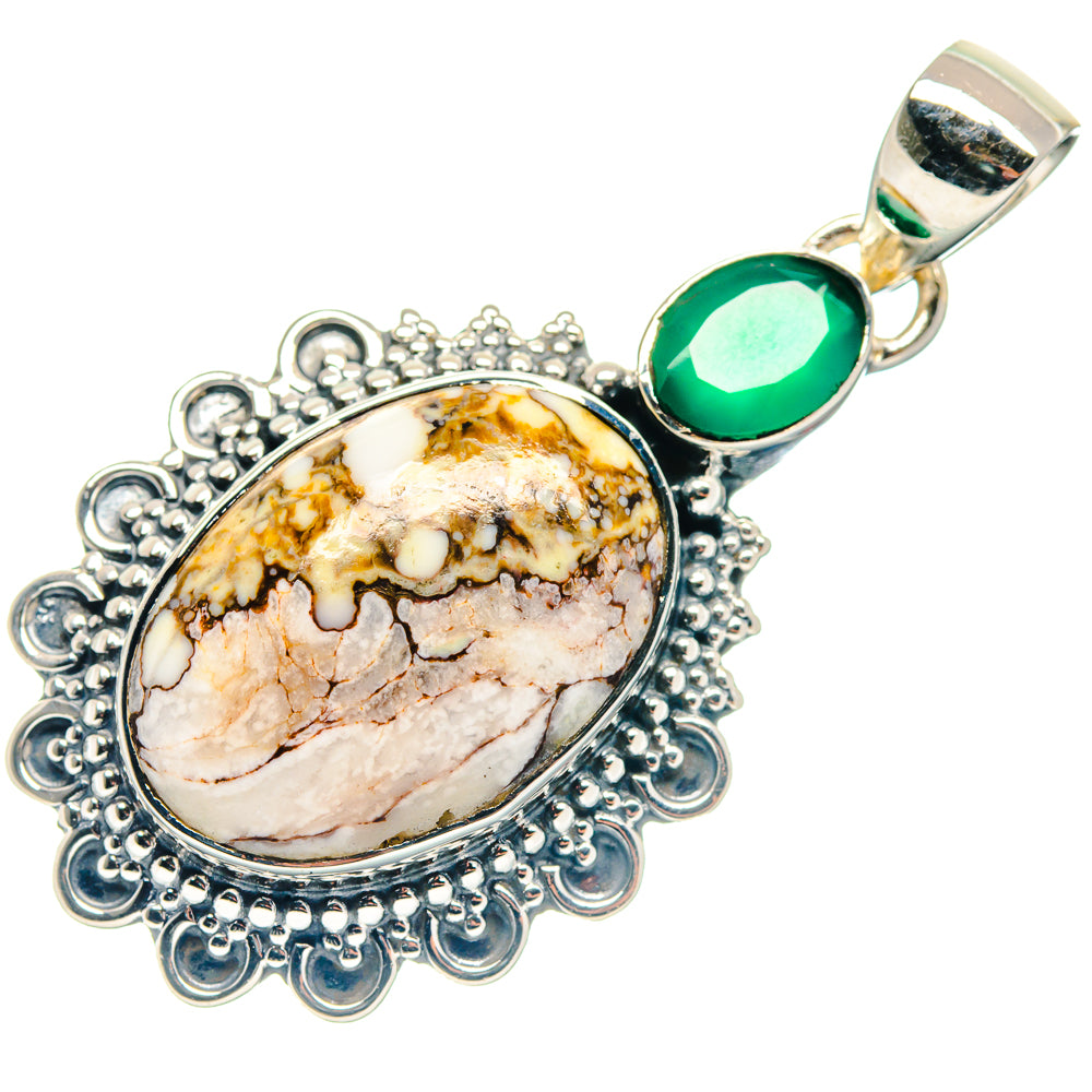 Laguna Lace Agate Pendants handcrafted by Ana Silver Co - PD18860 - Photo 2