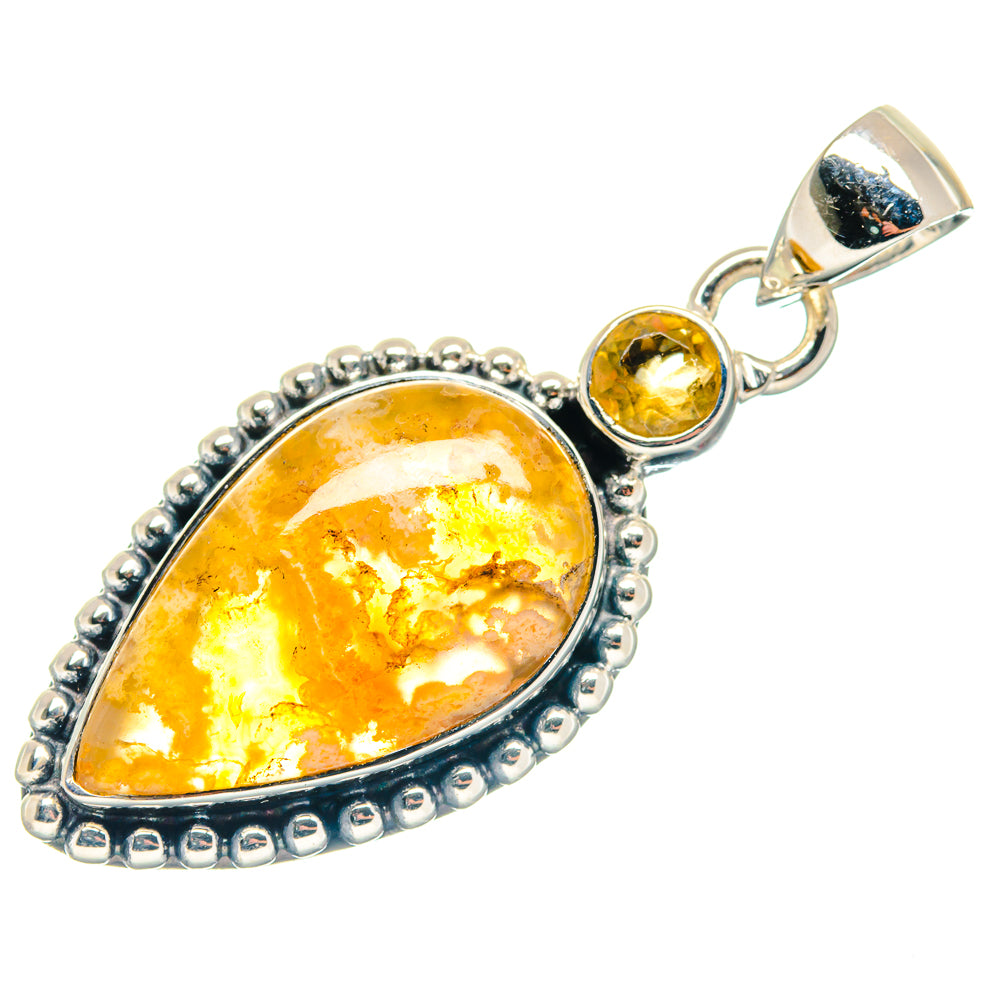Plume Agate Pendants handcrafted by Ana Silver Co - PD18872