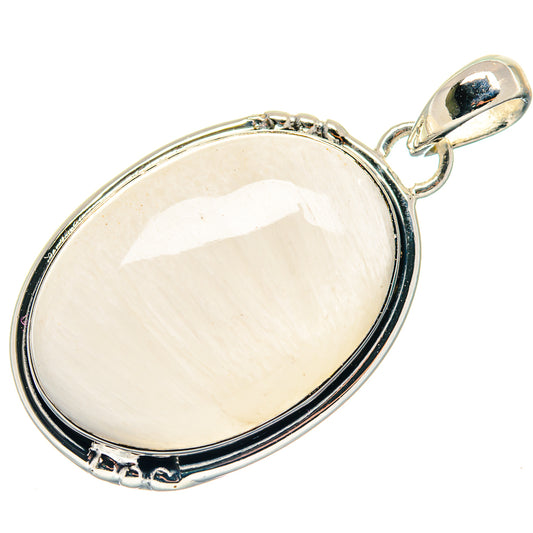 White Scolecite Pendants handcrafted by Ana Silver Co - PD18895