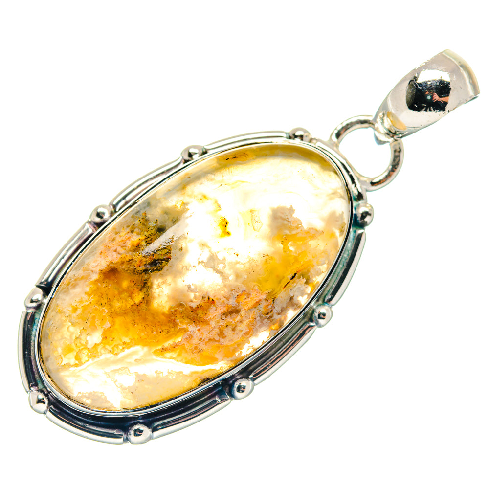 Plume Agate Pendants handcrafted by Ana Silver Co - PD18899