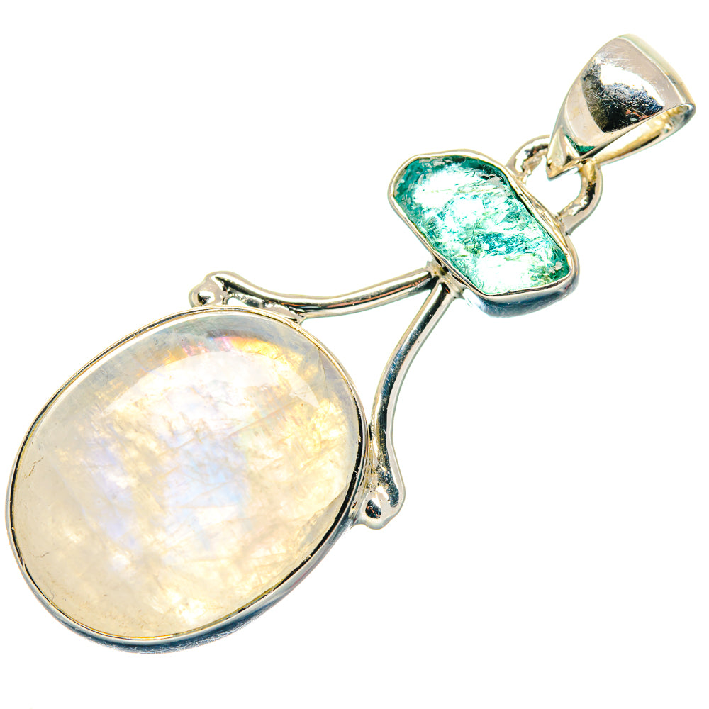 Rainbow Moonstone Pendants handcrafted by Ana Silver Co - PD18911