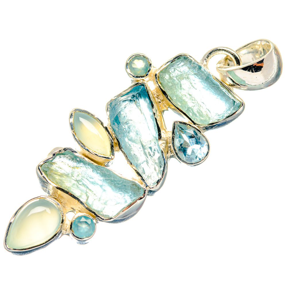 Aquamarine Pendants handcrafted by Ana Silver Co - PD18916