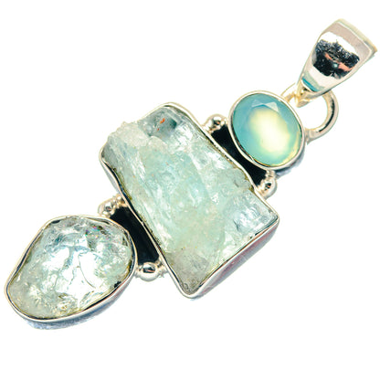 Aquamarine Pendants handcrafted by Ana Silver Co - PD18920