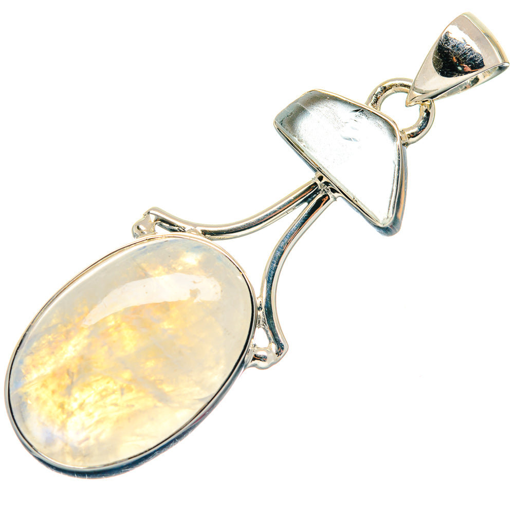 Rainbow Moonstone Pendants handcrafted by Ana Silver Co - PD18922