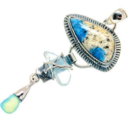 K2 Blue Azurite Pendants handcrafted by Ana Silver Co - PD18926