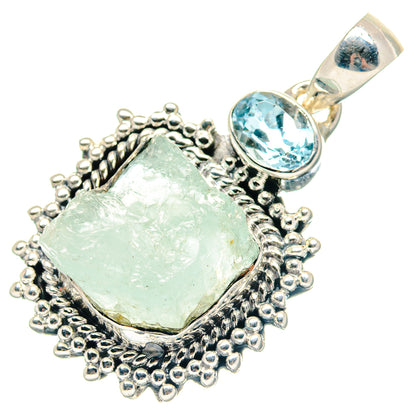 Aquamarine Pendants handcrafted by Ana Silver Co - PD18942