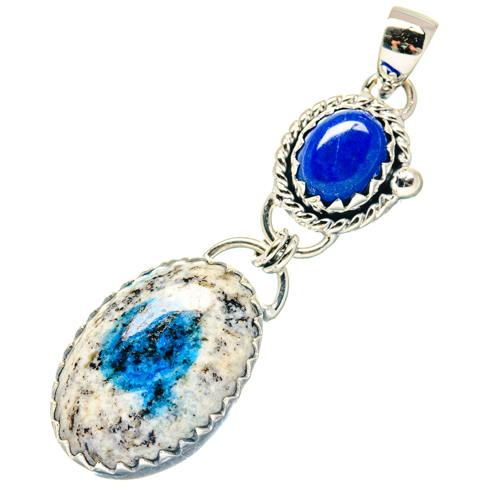 K2 Blue Azurite Pendants handcrafted by Ana Silver Co - PD18947