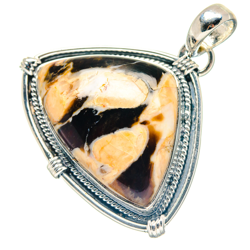Peanut Wood Jasper Pendants handcrafted by Ana Silver Co - PD18979 - Photo 2