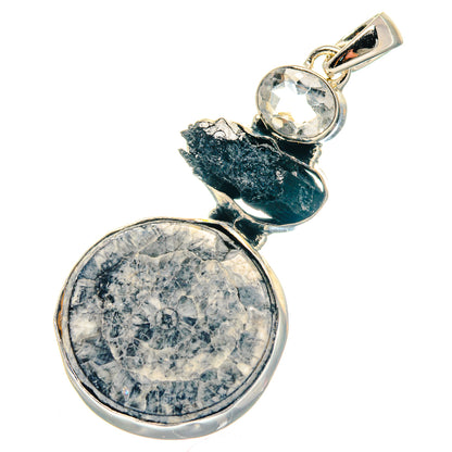 Goniatite Fossil Pendants handcrafted by Ana Silver Co - PD19005