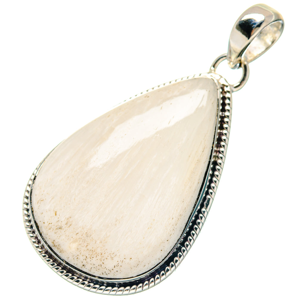 White Quartz Scolecite Pendants handcrafted by Ana Silver Co - PD19008