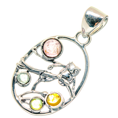 Pink Tourmaline Pendants handcrafted by Ana Silver Co - PD19013