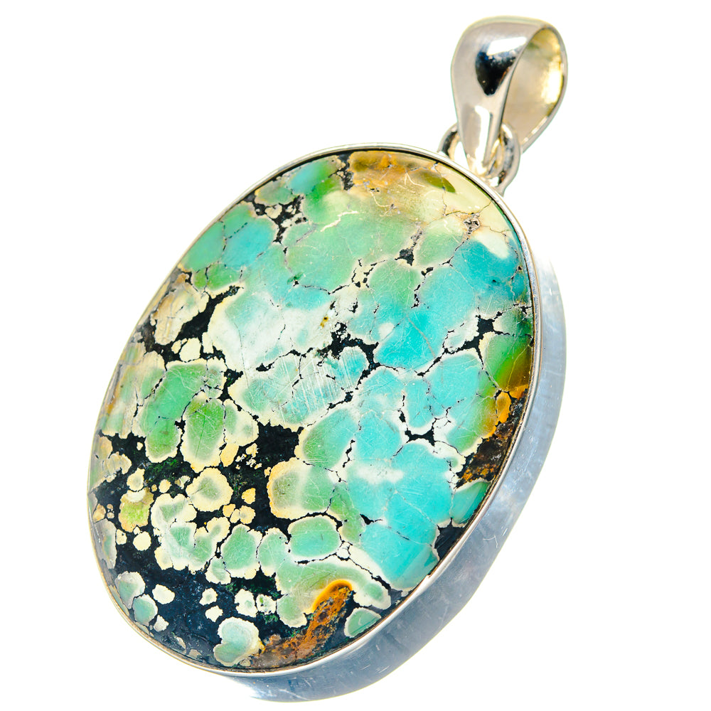 Tibetan Turquoise Pendants handcrafted by Ana Silver Co - PD19023