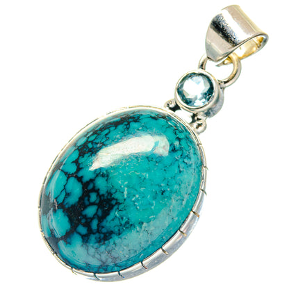 Tibetan Turquoise Pendants handcrafted by Ana Silver Co - PD19024