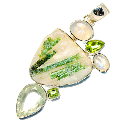 Green Quartz Crystal Pendants handcrafted by Ana Silver Co - PD19031