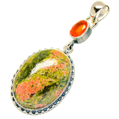 Unakite Pendants handcrafted by Ana Silver Co - PD19036