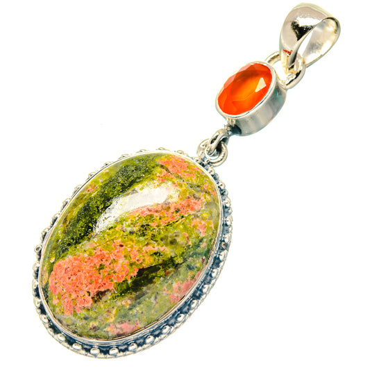 Unakite Pendants handcrafted by Ana Silver Co - PD19036