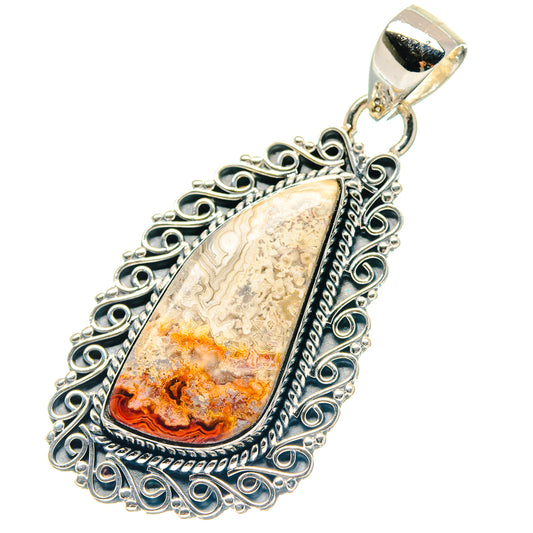 Crazy Lace Agate Pendants handcrafted by Ana Silver Co - PD19044