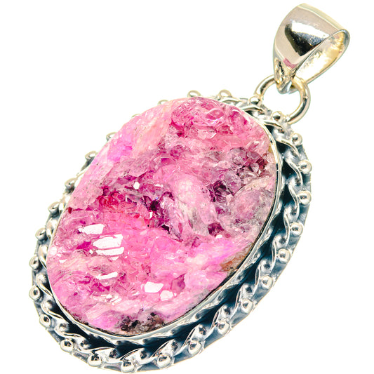Cobalto Calcite Druzy Pendants handcrafted by Ana Silver Co - PD19060