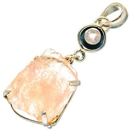 Rose Quartz Pendants handcrafted by Ana Silver Co - PD19061