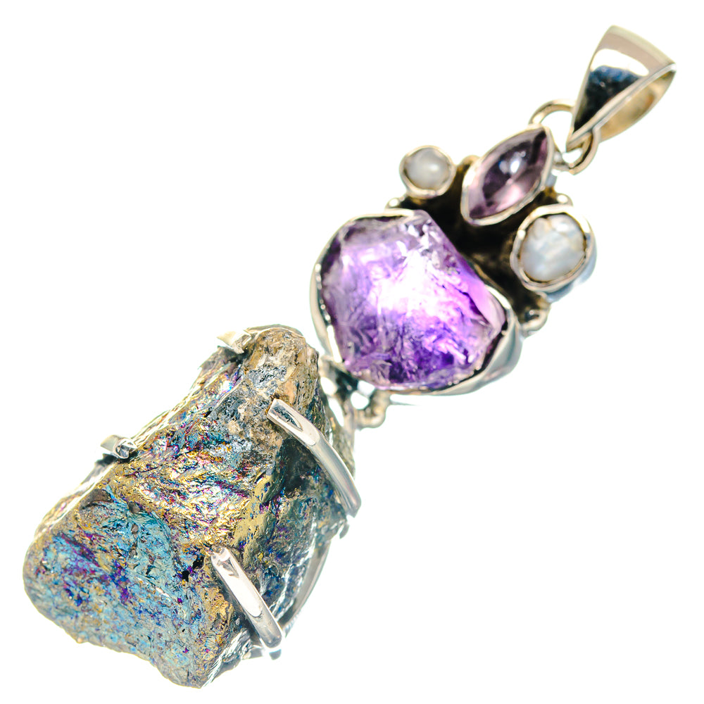 Spectro Pyrite Druzy Pendants handcrafted by Ana Silver Co - PD19078