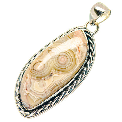 Laguna Lace Agate Pendants handcrafted by Ana Silver Co - PD19088
