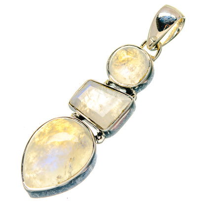 Rainbow Moonstone Pendants handcrafted by Ana Silver Co - PD19092