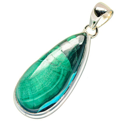 Malachite In Chrysocolla Pendants handcrafted by Ana Silver Co - PD19116